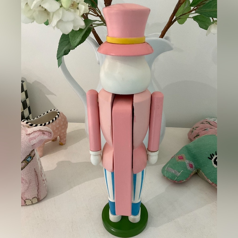 Erzgebirge Easter Rabbit Nutcracker 12.5” Pastel German Wooden Vintage Rare - Picture 6 of 11